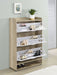 Denia 3 - tier Engineered Wood Shoe Cabinet White - Walo Furniture