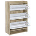 Denia 3 - tier Engineered Wood Shoe Cabinet White - Walo Furniture