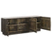 Dennis 3 - door Marble Top Sideboard Buffet Tobacco Grey - Walo Furniture