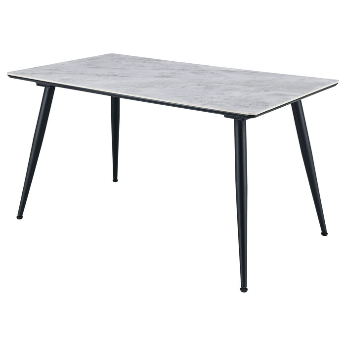 Dennison Rectangular 55 - inch Ceramic Top Dining Table Grey - Walo Furniture