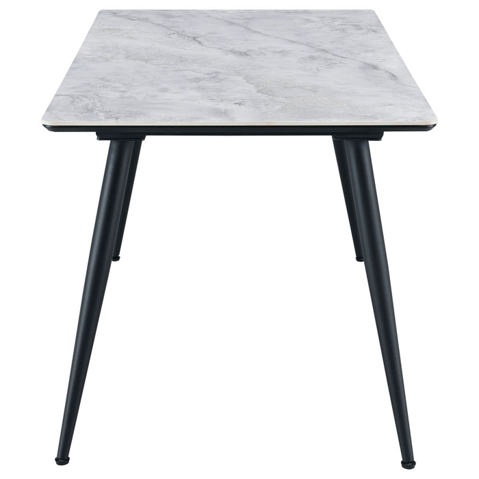 Dennison Rectangular 55 - inch Ceramic Top Dining Table Grey - Walo Furniture