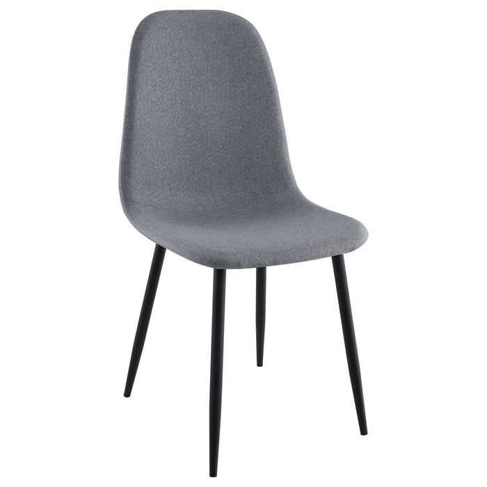 Dennison Upholstered Dining Side Chair Grey (Set of 4) - Walo Furniture