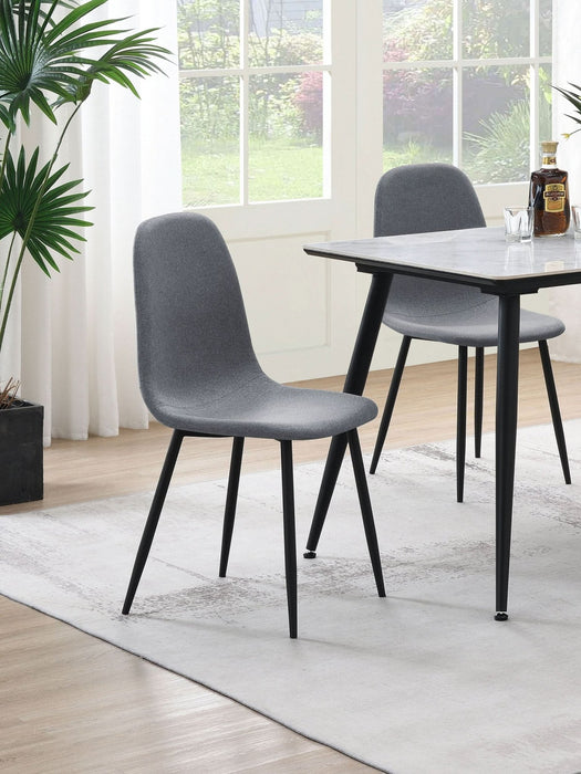 Dennison Upholstered Dining Side Chair Grey (Set of 4) - Walo Furniture