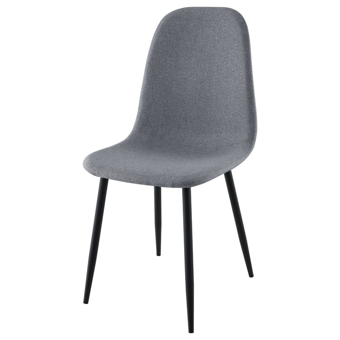 Dennison Upholstered Dining Side Chair Grey (Set of 4) - Walo Furniture