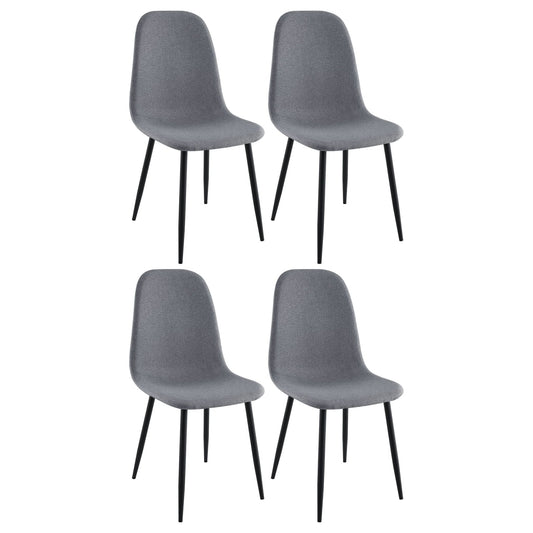 Dennison Upholstered Dining Side Chair Grey (Set of 4) - Walo Furniture