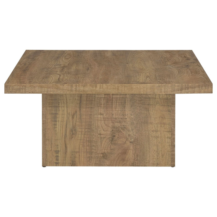 Devar Square Engineered Wood Coffee Table Mango Brown - Walo Furniture