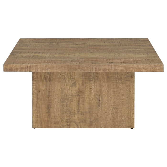 Devar Square Engineered Wood Coffee Table Mango Brown - Walo Furniture