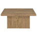 Devar Square Engineered Wood Coffee Table Mango Brown - Walo Furniture