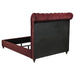 Devon 4 - piece Full Bedroom Set Wine Red and Dark Oak - Walo Furniture