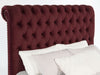 Devon 57 - inch Upholstered California King Panel Bed Wine Red - Walo Furniture