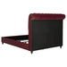 Devon 57 - inch Upholstered California King Panel Bed Wine Red - Walo Furniture