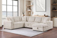 Devonshire Sleeper Sectional Sofa Storage Chaise Camel - Walo Furniture