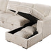 Devonshire Sleeper Sectional Sofa Storage Chaise Camel - Walo Furniture