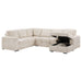 Devonshire Sleeper Sectional Sofa Storage Chaise Camel - Walo Furniture