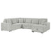 Devonshire Sleeper Sectional Sofa Storage Chaise Grey - Walo Furniture