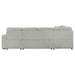 Devonshire Sleeper Sectional Sofa Storage Chaise Grey - Walo Furniture