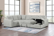 Devonshire Sleeper Sectional Sofa Storage Chaise Grey - Walo Furniture