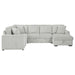 Devonshire Sleeper Sectional Sofa Storage Chaise Grey - Walo Furniture