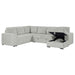 Devonshire Sleeper Sectional Sofa Storage Chaise Grey - Walo Furniture