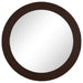 Dexter 40 x 40 Inch Round Reeding Frame Wall Mirror Brown - Walo Furniture