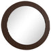 Dexter 40 x 40 Inch Round Reeding Frame Wall Mirror Brown - Walo Furniture