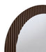 Dexter 40 x 40 Inch Round Reeding Frame Wall Mirror Brown - Walo Furniture