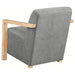 Diego Upholstered Accent Arm Chair with Wood Arms Grey - Walo Furniture