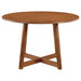 Dinah Round 47 - inch Solid Wood Dining Table Walnut - Walo Furniture