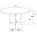 Dinah Round 47 - inch Solid Wood Dining Table Walnut - Walo Furniture