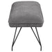 Dodson Fabric Upholstered Dining Bench Grey - Walo Furniture