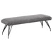 Dodson Fabric Upholstered Dining Bench Grey - Walo Furniture