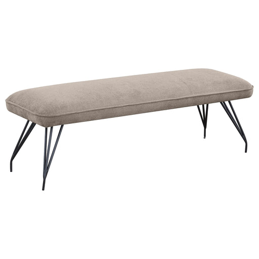 Dodson Fabric Upholstered Dining Bench Taupe - Walo Furniture