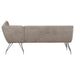 Dodson Fabric Upholstered L - Shaped Nook Dining Bench Taupe - Walo Furniture