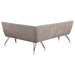 Dodson Fabric Upholstered L - Shaped Nook Dining Bench Taupe - Walo Furniture