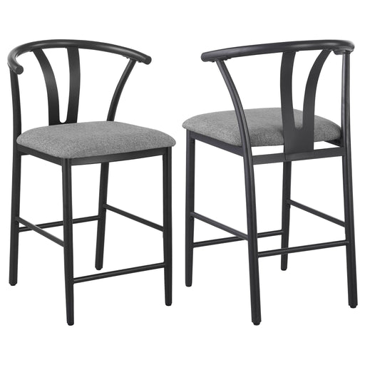 Dolman Counter Height Dining Side Chair Grey (Set of 2) - Walo Furniture