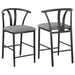 Dolman Counter Height Dining Side Chair Grey (Set of 2) - Walo Furniture