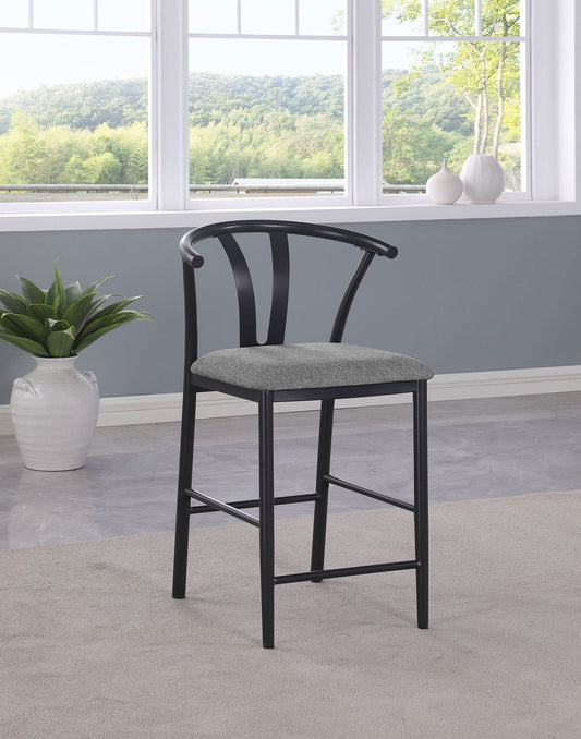 Dolman Counter Height Dining Side Chair Grey (Set of 2) - Walo Furniture