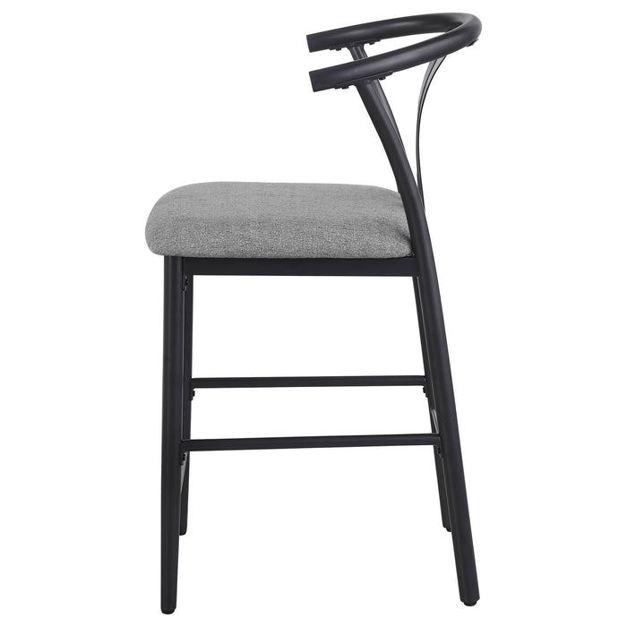 Dolman Counter Height Dining Side Chair Grey (Set of 2) - Walo Furniture