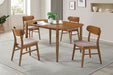 Dortch 5 - piece Oval Solid Wood Dining Set Walnut - Walo Furniture