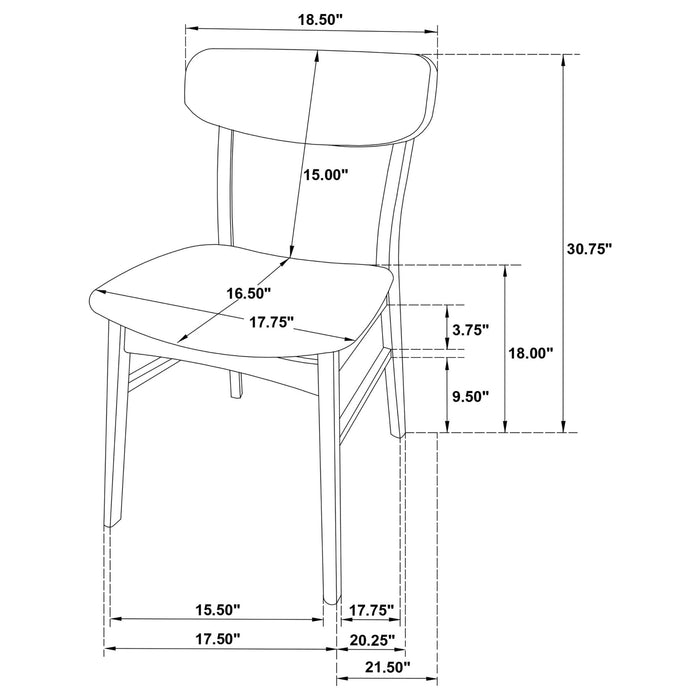 Dortch 5 - piece Oval Solid Wood Dining Set Walnut - Walo Furniture