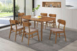 Dortch 7 - piece Oval Solid Wood Dining Set Walnut - Walo Furniture