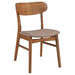 Dortch Dining Side Chair Walnut and Brown (Set of 2) - Walo Furniture