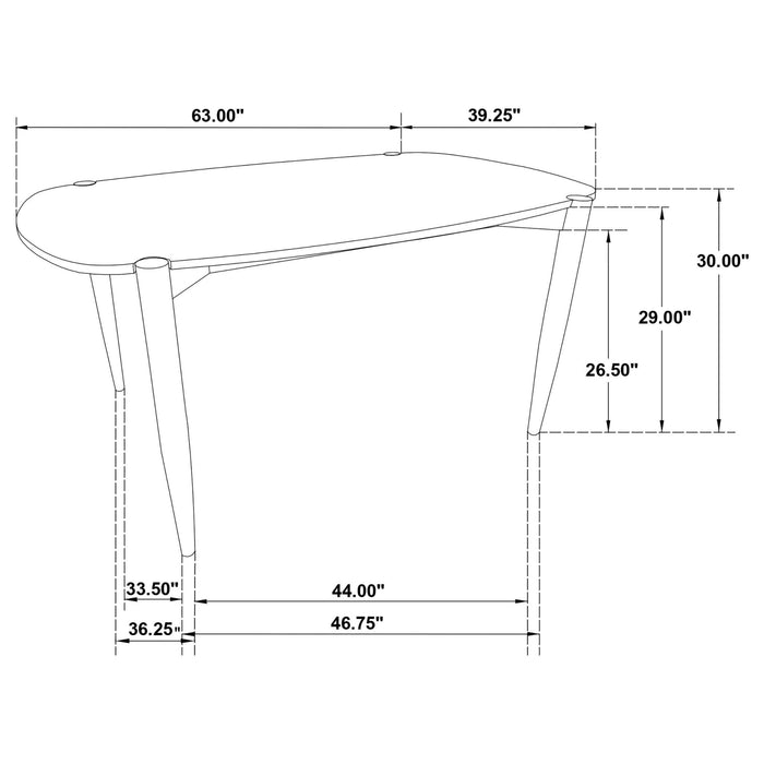 Dortch Oval 63 - inch Solid Wood Dining Table Walnut - Walo Furniture