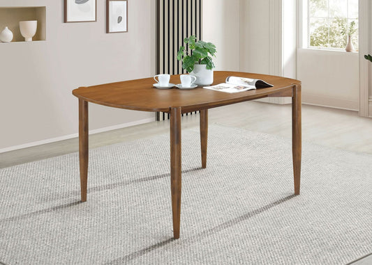 Dortch Oval 63 - inch Solid Wood Dining Table Walnut - Walo Furniture