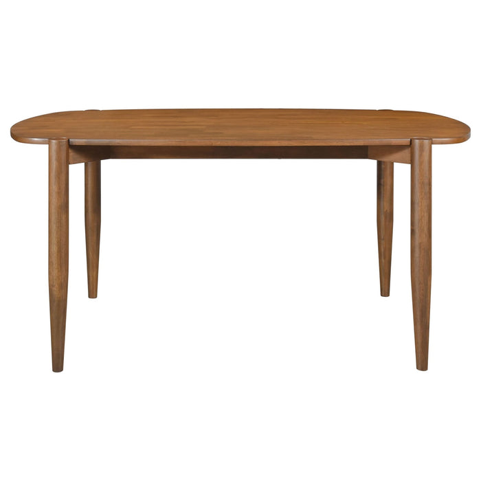 Dortch Oval 63 - inch Solid Wood Dining Table Walnut - Walo Furniture