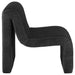 Drayton Upholstered Curved Armless Accent Chair Black - Walo Furniture