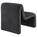 Drayton Upholstered Curved Armless Accent Chair Black - Walo Furniture