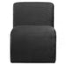 Drayton Upholstered Curved Armless Accent Chair Black - Walo Furniture