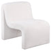 Drayton Upholstered Curved Armless Accent Chair Ivory - Walo Furniture