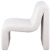 Drayton Upholstered Curved Armless Accent Chair Ivory - Walo Furniture